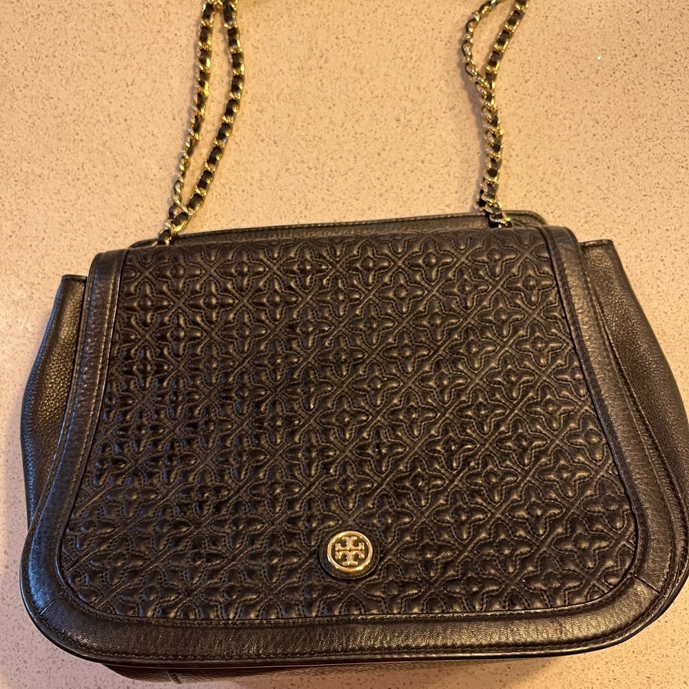 Black Tory Burch chain link bag